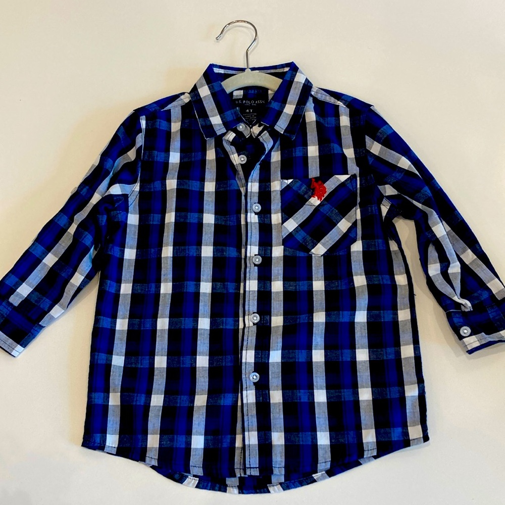 U.S. Polo Assn. Boys Long Sleeve Button Down 4T